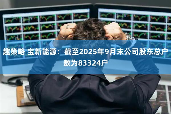 趣策略 宝新能源：截至2025年9月末公司股东总户数为83324户