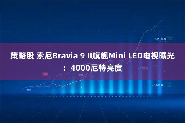 策略股 索尼Bravia 9 II旗舰Mini LED电视曝光：4000尼特亮度